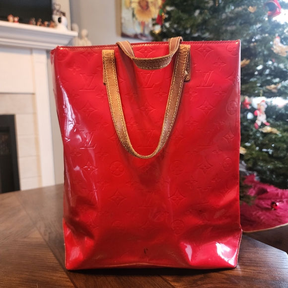 Louis Vuitton Handbags - Louis Vuitton Red Tote with Gold Handles
